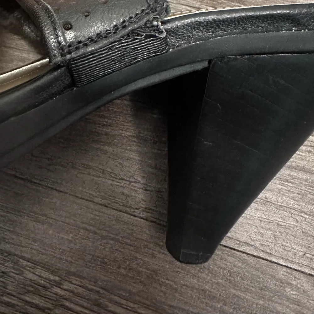 Black KENNETH COLE REACTION Ankle Strap Leather Women Shoes - Size 7.5 - Picture 9 of 14